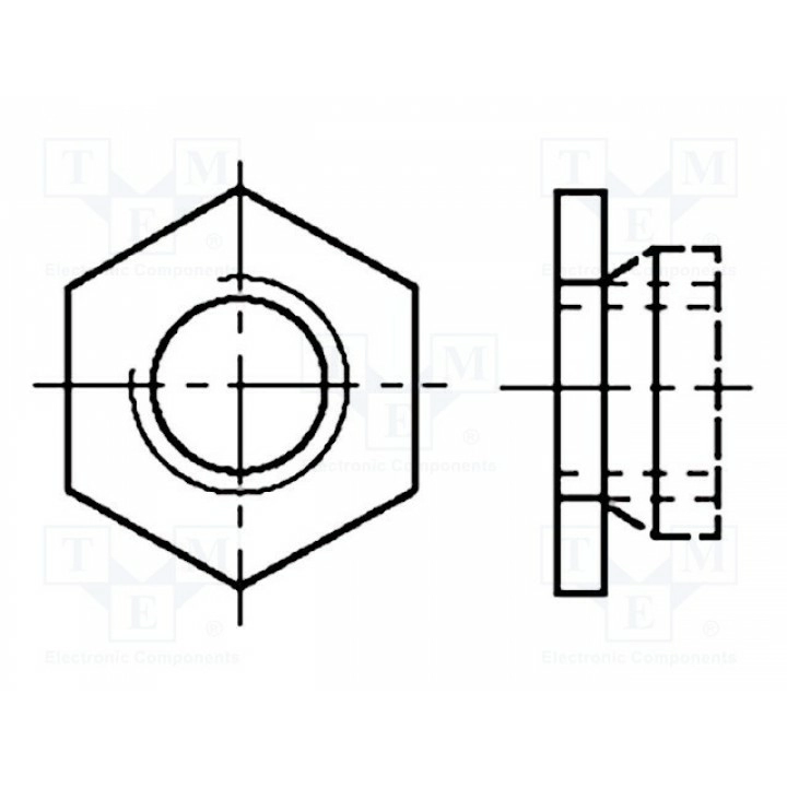 Гайка шестигранная BOSSARD 1242709 (B6-BN642)