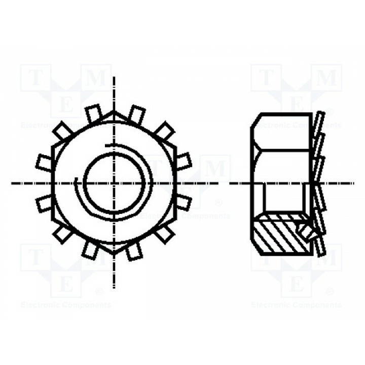 Гайка шестигранная M8 BOSSARD M8BN1364 (B8-BN1364)
