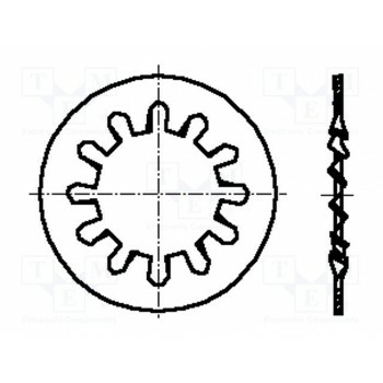 Шайба зубчатая (внутренние зубцы) BOSSARD B2X2.2-BN790