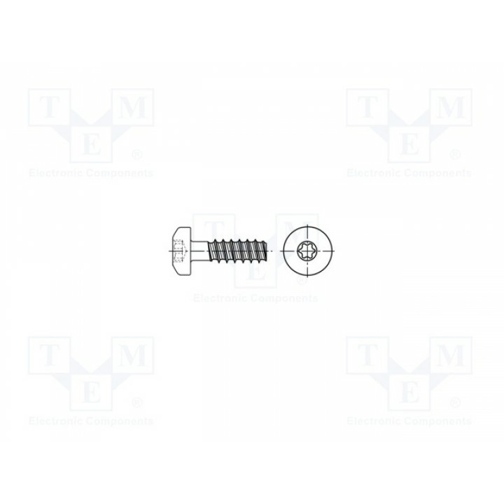Винт BOSSARD 3265744 (B2.5X12-BN20166)