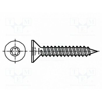 Винт 2,9x9,5 Головка потайная BOSSARD B2.9X9.5-BN11255