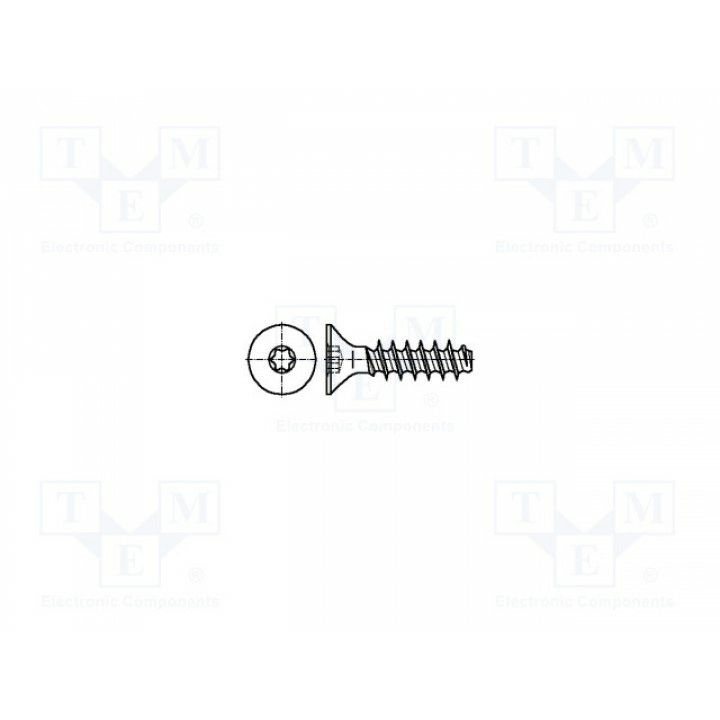 Винт 2,5x6 Головка потайная BOSSARD M25X6BN11308 (B25X6-BN11308)