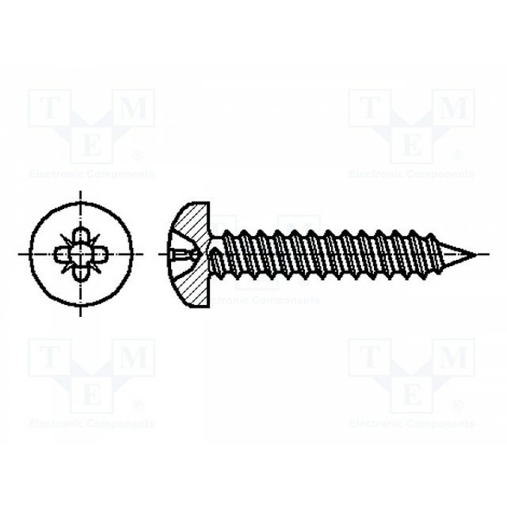 Винт 3,5x8 BOSSARD 5000467 (B3.5X8-BN14064)