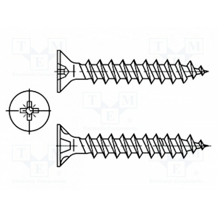 Винт SPAX для ДСП 3x40 BOSSARD 1341960 (B3X40-BN1218)