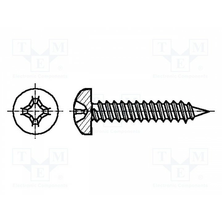 Винт KRAFTBERG K2.9X19D7981C-A2 (K2.9X19-D7981C-A2)