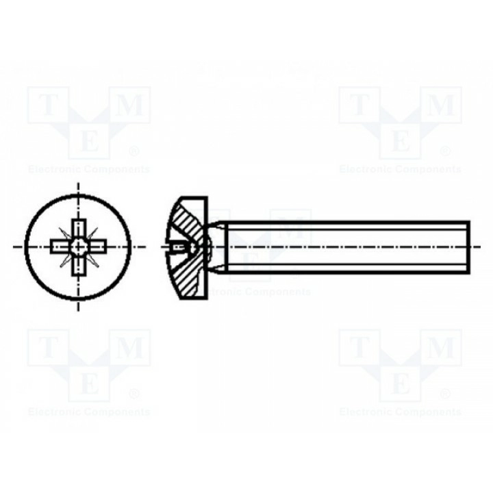 Винт M2,5x5 BOSSARD 5401256 (B2.5X5-BN30502)
