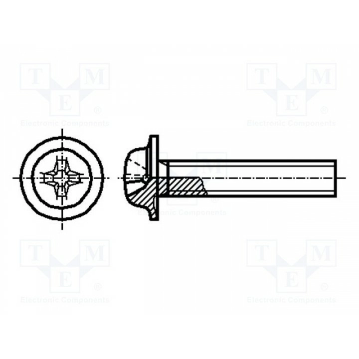 Винт с юбкой M3x10 BOSSARD M3X10BN4825 (B3X10-BN4825)