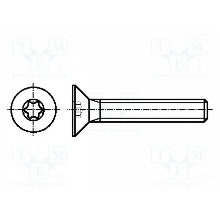 Винт BOSSARD M3X12BN20039 ISO14581 (B3X12-BN20039)