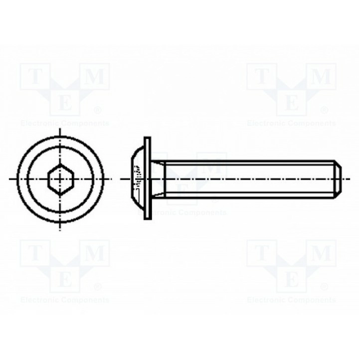Винт с юбкой BOSSARD 2042002 (B3X16-BN11252)