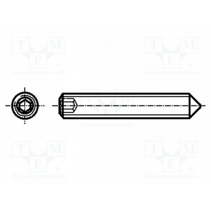 Винт M3x5 BOSSARD 1027417 (B3X5-BN25)