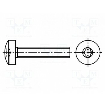 Винт M3x6 Головка цилиндрическая BOSSARD B3X6-BN30503