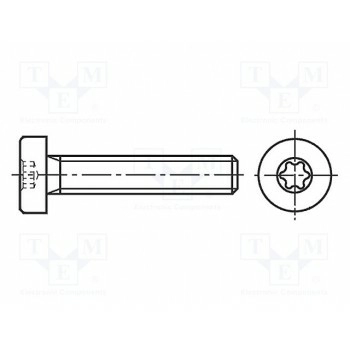Винт M4x16 Головка цилиндрическая BOSSARD B4X16-BN4850