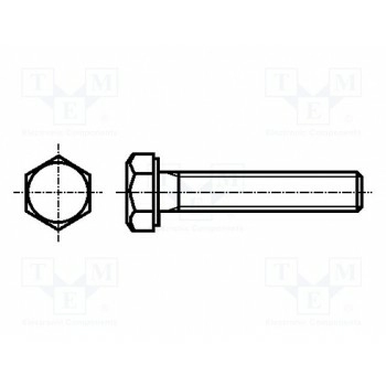 Винт M4x16 DIN 933 BOSSARD B4X16-BN56