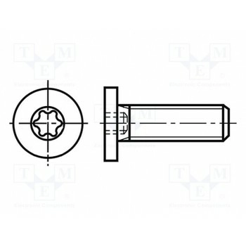 Винт M6x16 Головка цилиндрическая BOSSARD B6X16-BN9524