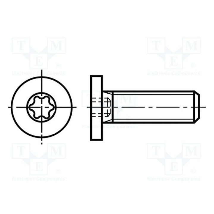 Винт M6x20 Головка цилиндрическая BOSSARD 3060021 (B6X20-BN9524)