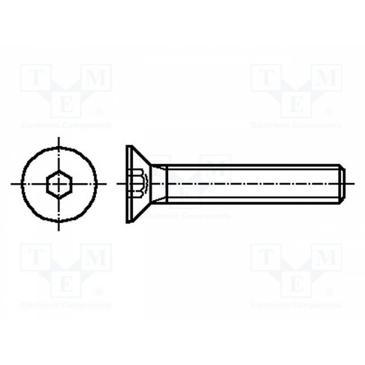 Винт M5x40 KRAFTBERG K5X40-ISO10642-A2 (K5X40-ISO10642-A2)
