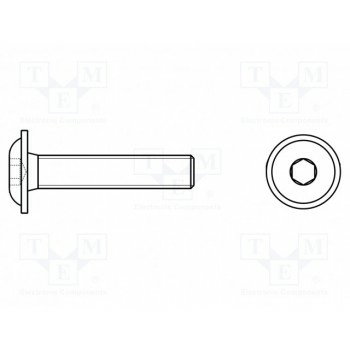 Винт с юбкой KRAFTBERG K6X16-ISO7380-2-A2