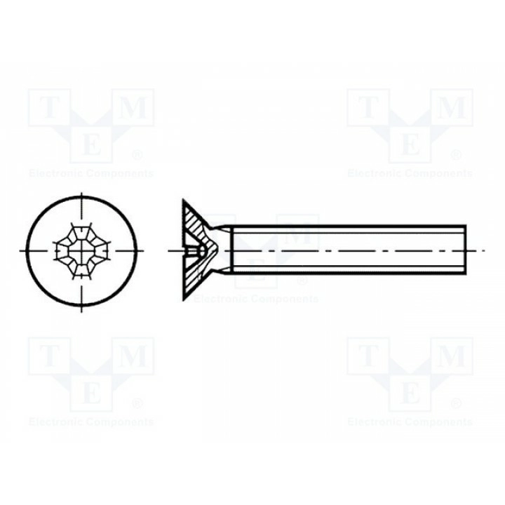 Винт M2x3 DIN 965 KRAFTBERG S24O-M2X3-D965B (M2X3-D965B)