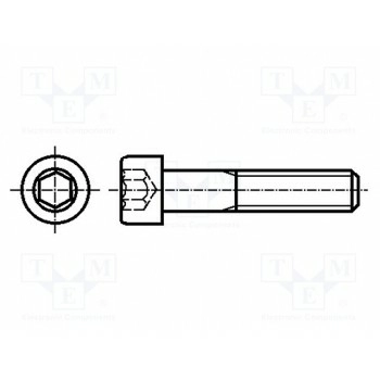 Винт KRAFTBERG M5X25-D912-A4