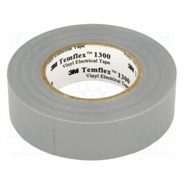 Лента электроизоляционная W 19мм 3M TEMFLEX 1300 19X20 SZARA (3M-TF-1300-19-20GY)