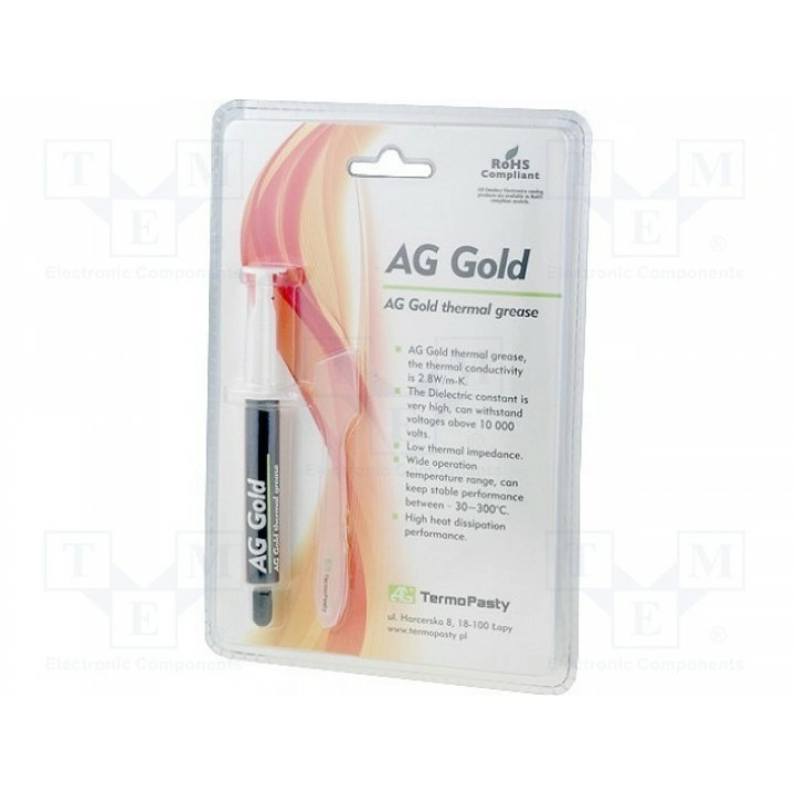 Теплопроводящая паста AG TERMOPASTY ART.AGT-106 (PASTA-GOLD-3)