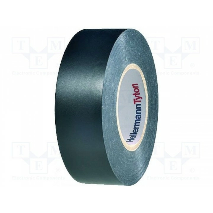 Лента электроизоляционная W 19мм HELLERMANNTYTON 710-00126 (HTAPE-FLX-19BK)