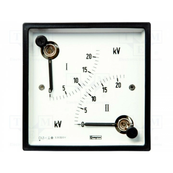 Измеритель панельный аналоговый CROMPTON - TE CONNECTIVITY 039-90818-0120-120V-0-13,2KV (M244-80L-G-05)
