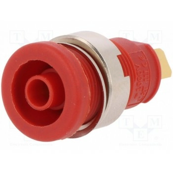 Гнездо "банан" 4мм 25А 1кВDC HIRSCHMANN T&M SEB2610F4.8RT