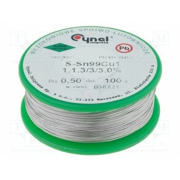 Проволочный припой CYNEL SN99C-0.5-0.1