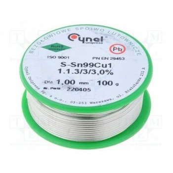 Проволочный припой CYNEL SN99C-1.00-0.1