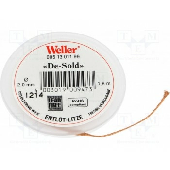 Лента распаивающая WELLER WEL.DESOLD-2.0-1.6