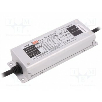 Блок питания импульсный LED 60Вт MEAN WELL ELG-75-12-3Y