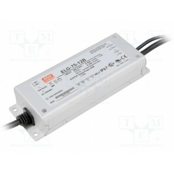 Блок питания импульсный LED 60Вт MEAN WELL ELG-75-12B