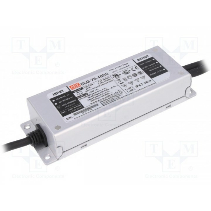 Блок питания импульсный LED MEAN WELL ELG-75-48D2 (ELG-75-48D2)