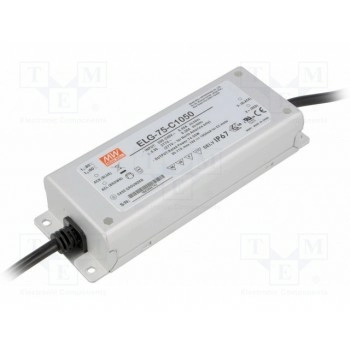 Блок питания импульсный LED MEAN WELL ELG-75-C1050