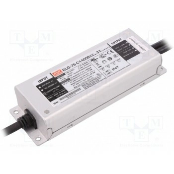 Блок питания импульсный LED MEAN WELL ELG-75-C1400B-3Y