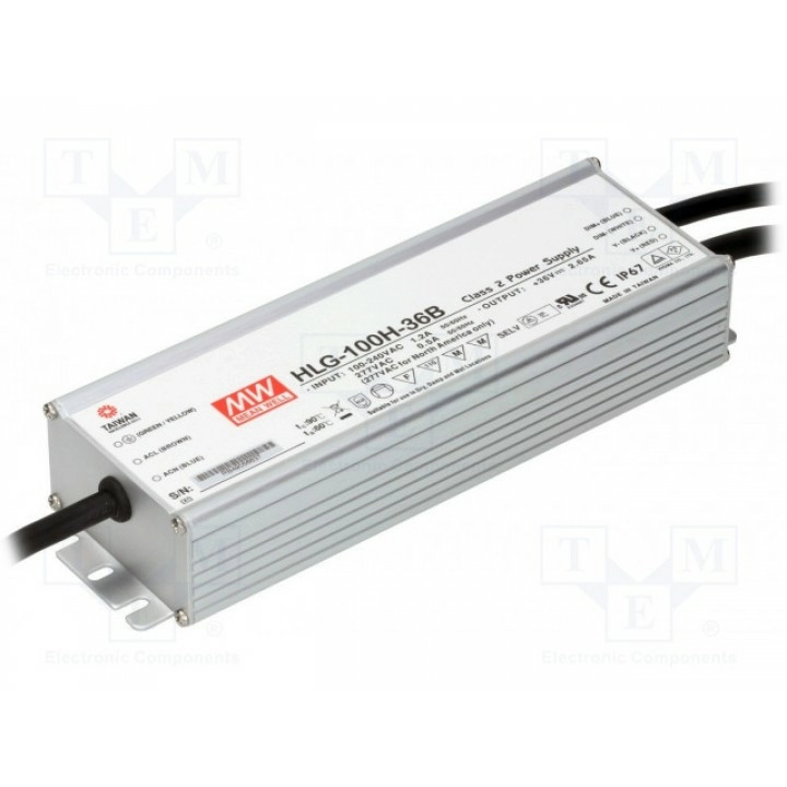 Блок питания импульсный LED MEAN WELL HLG-100H-36B (HLG-100H-36B)