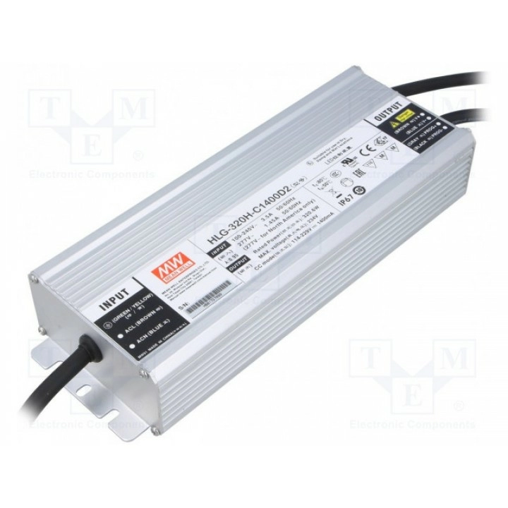 Блок питания импульсный LED MEAN WELL HLG-320H-C1400D2 (HLG-320H-C1400D2)