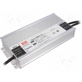 Блок питания импульсный LED 480Вт MEAN WELL HLG-480H-42