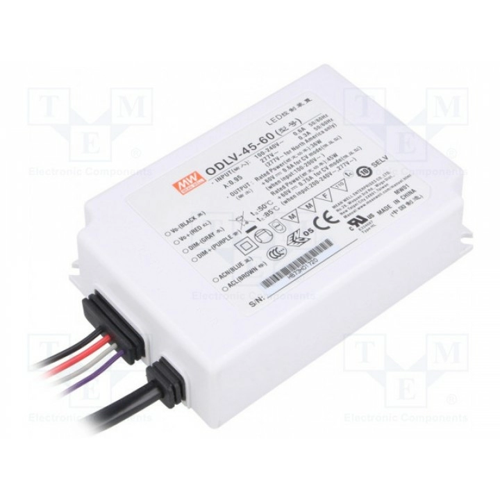 Блок питания импульсный LED 45Вт MEAN WELL ODLV-45-60 (ODLV-45-60)