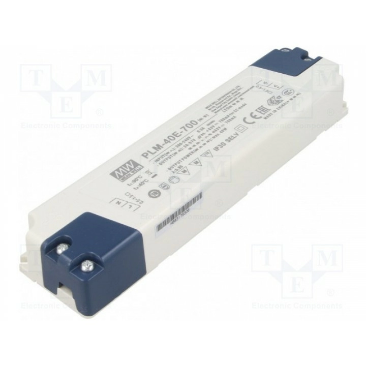 Блок питания импульсный LED MEAN WELL PLM-40E-700 (PLM-40E-700)
