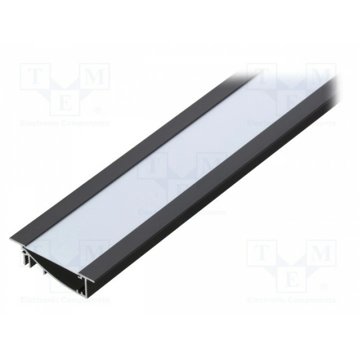Профиль для LED модулей TOPMET FLAT8 HU BK 1M SET PREMIUM (TOP-F2002921)