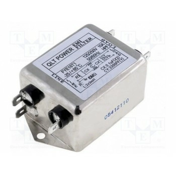 Фильтр помехоподавляющий 250ВAC QLT POWER FYE10T1