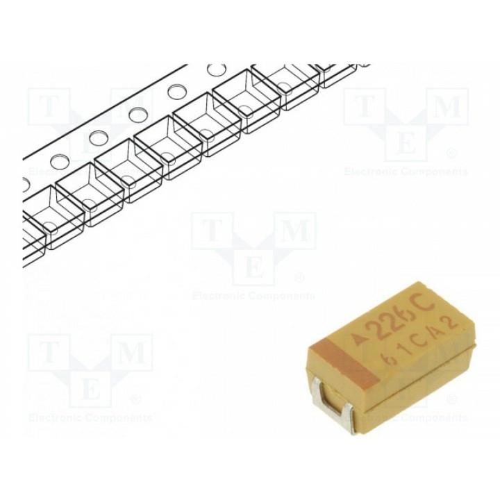 Конденсатор танталовый 22мкФ 16ВDC AVX TAJC226M016RNJ (TAJC226M016R)