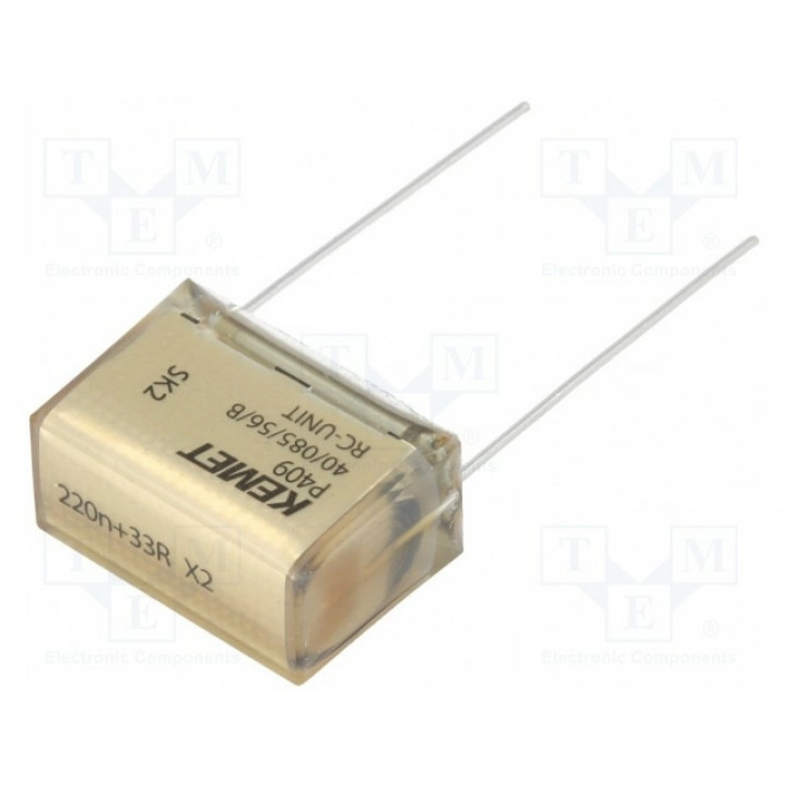 Конденсатор бумажный Х2 220нФ 275ВAC KEMET P409CP224M275AH330 (P409CP224M275AH330)