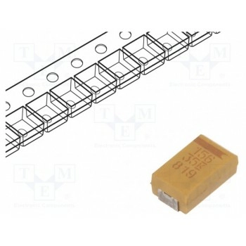 Конденсатор танталовый low ESR 15мкФ KEMET T495D156K035ATE300