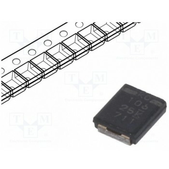 Конденсатор танталовый полимерный KEMET T521T106M025ATE060