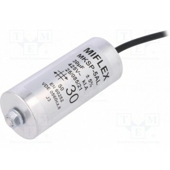 Конденсатор для двигателей фазосдвигающий MIFLEX MKS5AL-30U-425