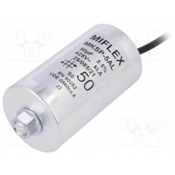 Конденсатор для двигателей фазосдвигающий MIFLEX MKS5AL-50U-425