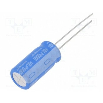 Конденсатор электролитический NICHICON UBW1A102MPD